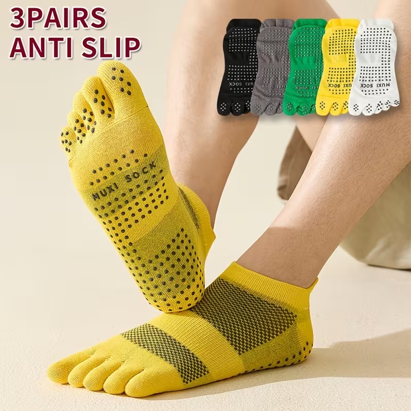 Men's 3-Pair Toe Socks Anti-Sl - огляд і ціна Sports Grip