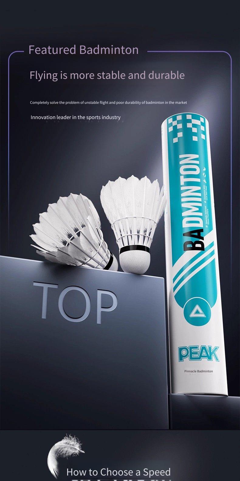 PEAK Goose Feather Badminton O - огляд і ціна Feather Shuttlecock